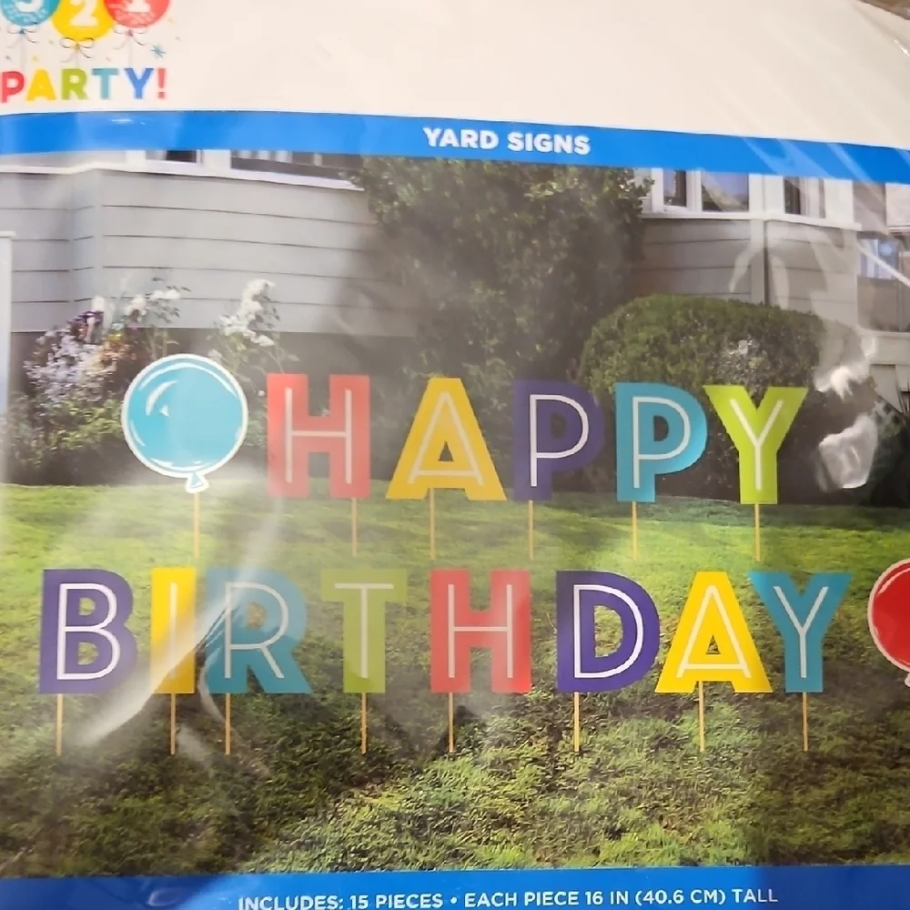 Colorful Happy Birthday Yard Signs